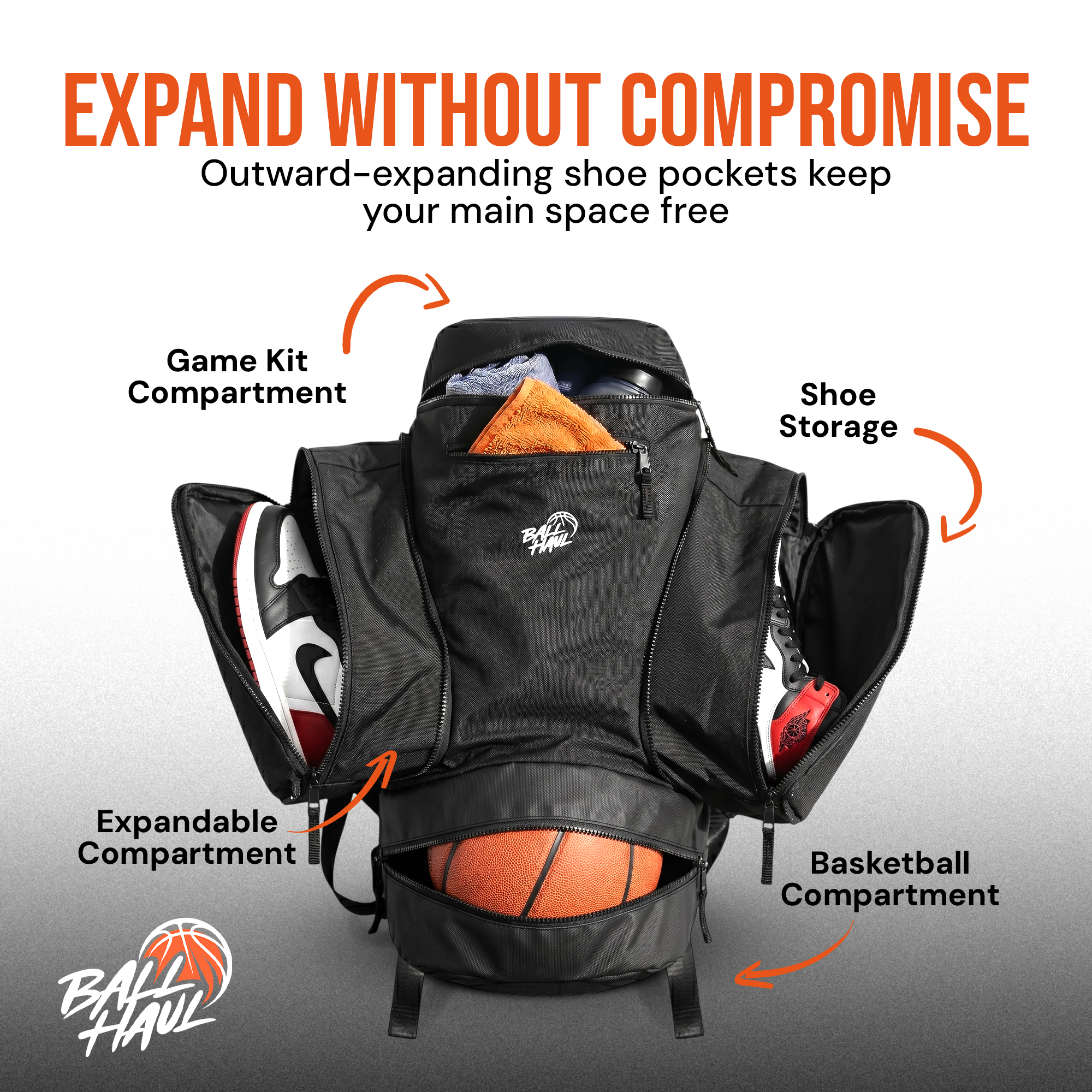 Expand without compromise — outward expanding shoe pockets
